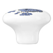 Blauwe Bloemen Ceramische Pull Keramische Knop (Zijkant)
