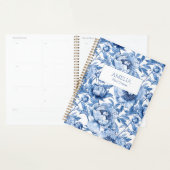 Blauwe Bloemen Chinoiserie Bloem Naam Modern Niet- Planner (Display)