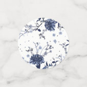 Blauwe bloemen confetti (Kleine voorkant)