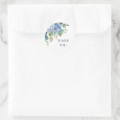 Blauwe Bloemen Dank Je Sticker, Dank Je Label (Tas)