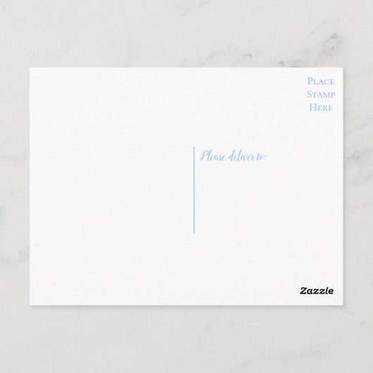 Blauwe Bloemen Dank u Daisy Flower Wedding Daisies Briefkaart (Achterkant)