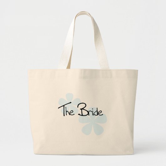 Blauwe bloemen de bruid grote tote bag (Voorkant)