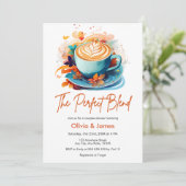 Blauwe bloemen De perfecte mix koppels douche Kaart (Staand voorkant)