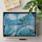 Blauwe Bloemen Decoupage Tissue Paper Tissuepapier (Geschenk)