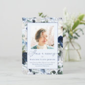 Blauwe Bloemen delen een herinnering aan het leven Informatiekaartje (Staand voorkant)