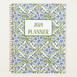 Blauwe Bloemen Ditsy Bloemen Patroon Planner