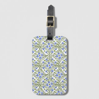 Blauwe bloemen Ditsy Floral Bagagelabel