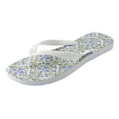 Blauwe bloemen Ditsy Floral Teenslippers (Schuin)