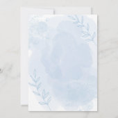 Blauwe Bloemen Doop – Klassiek en Elegant Kaart (Achterkant)