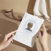 Blauwe Bloemen Doop – Klassiek en Elegant Kaart