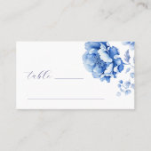 Blauwe Bloemen Doop Platte Plaats Kaart Plaatskaartje (Voorkant)