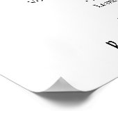 Blauwe Bloemen Drankjes Menu Trouwbord Poster (Hoek)