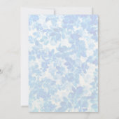 Blauwe Bloemen Elegantie Huwelijksuitnodiging Kaart (Achterkant)