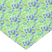 Blauwe bloemen en grijze Natuur Korte Tafelloper (Hoek)