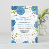  Blauwe Bloemen en Groene Bladeren Vrijgezellenfee Kaart (Staand voorkant)