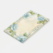Blauwe bloemen en juwelen post-it® notes (Schuin)