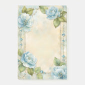 Blauwe bloemen en juwelen post-it® notes (Voorkant)
