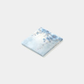 Blauwe Bloemen en Parels Post-it Notities Post-it® Notes (Schuin)