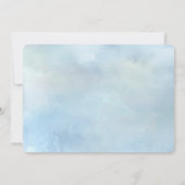 Blauwe Bloemen en Parels Save The Date (Achterkant)