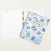 Blauwe bloemen en roze vlinders Planner (Display)