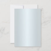 Blauwe Bloemen- en Vlinder Save The Date Kaart (Achterkant)