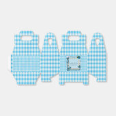 Blauwe bloemen en vlinders bedankdoosjes (Uitgevouwen)