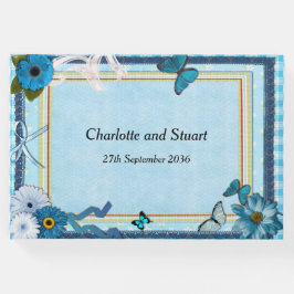 Blauwe Bloemen en Vlinders Gastenboek