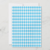 Blauwe bloemen en vlinders kaart (Achterkant)