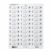 Blauwe bloemen etiket (Full Sheet)