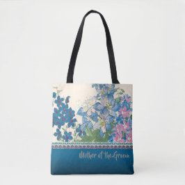 Blauwe bloemen Favoriete bruidsmeisje cadeau Tote Bag