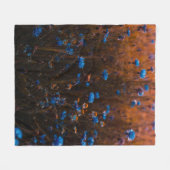 Blauwe bloemen fleece deken (Voorkant (Horizontaal))