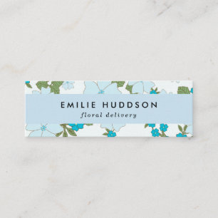 Blauwe bloemen, Floral Pattern, Florist, bloemenwi Mini Visitekaartje