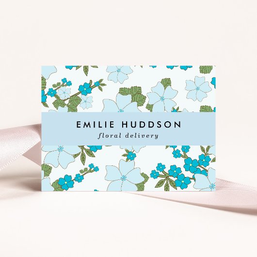 Blauwe bloemen, Floral Pattern, Florist, bloemenwi Visitekaartje