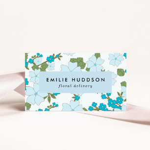 Blauwe bloemen, Floral Pattern, Florist, bloemenwi Visitekaartje