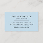 Blauwe bloemen, Floral Pattern, Florist, bloemenwi Visitekaartje (Achterkant)