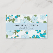Blauwe bloemen, Floral Pattern, Florist, bloemenwi Visitekaartje (Voorkant)