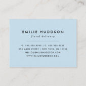 Blauwe bloemen, Floral Pattern, Florist, bloemenwi Visitekaartje (Achterkant)