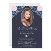 Blauwe Bloemen Foto Memorial Service begrafenis