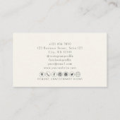 Blauwe bloemen fotografie visitekaartje (Achterkant)