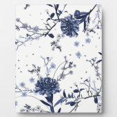Blauwe bloemen fotoplaat (Voorkant)