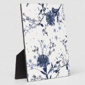 Blauwe bloemen fotoplaat (Zijkant)