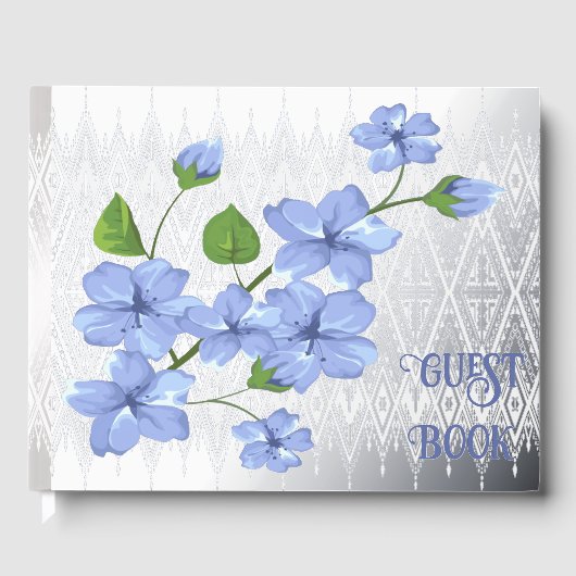 Blauwe Bloemen Gastenboek (Voorkant)