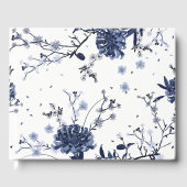 Blauwe bloemen gastenboek (Voorkant)