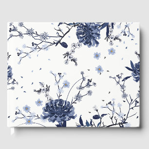 Blauwe bloemen gastenboek