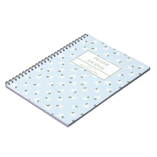 Blauwe Bloemen Gebed Dagboek Notitieboek (Linkerzijde)