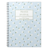 Blauwe Bloemen Gebed Dagboek Notitieboek (Voorkant)