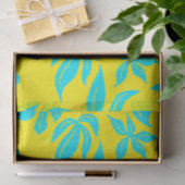Blauwe Bloemen Geïllustreerd Patroon Tissuepapier (Geschenk)