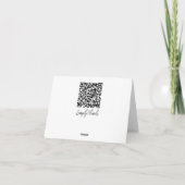 Blauwe bloemen gepersonaliseerd Dank u Notitiekaartje (Achterkant)