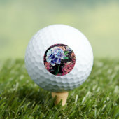 Blauwe bloemen golfballen (Insitu Shirt)