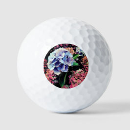 Blauwe bloemen golfballen